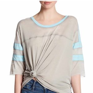 Elbow Length Sleeve Baseball Tee